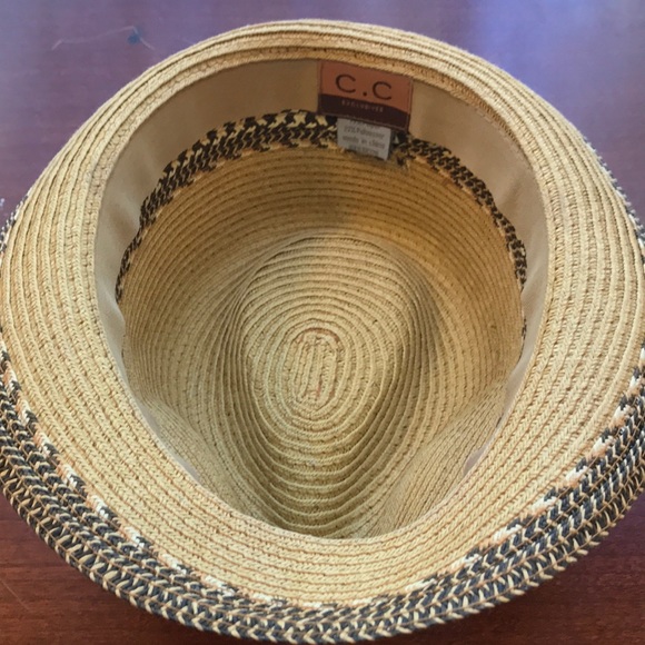 Tan Fedora Straw Hat - Picture 6 of 6